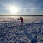 Na biegówkach przez jezioro – Lahti